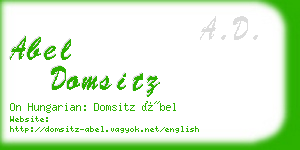 abel domsitz business card